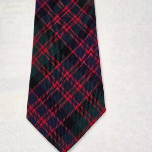 Lochcarron of Scotland MacDonald Clan Tartan Plaid‎ Wool Tie Red Green Navy